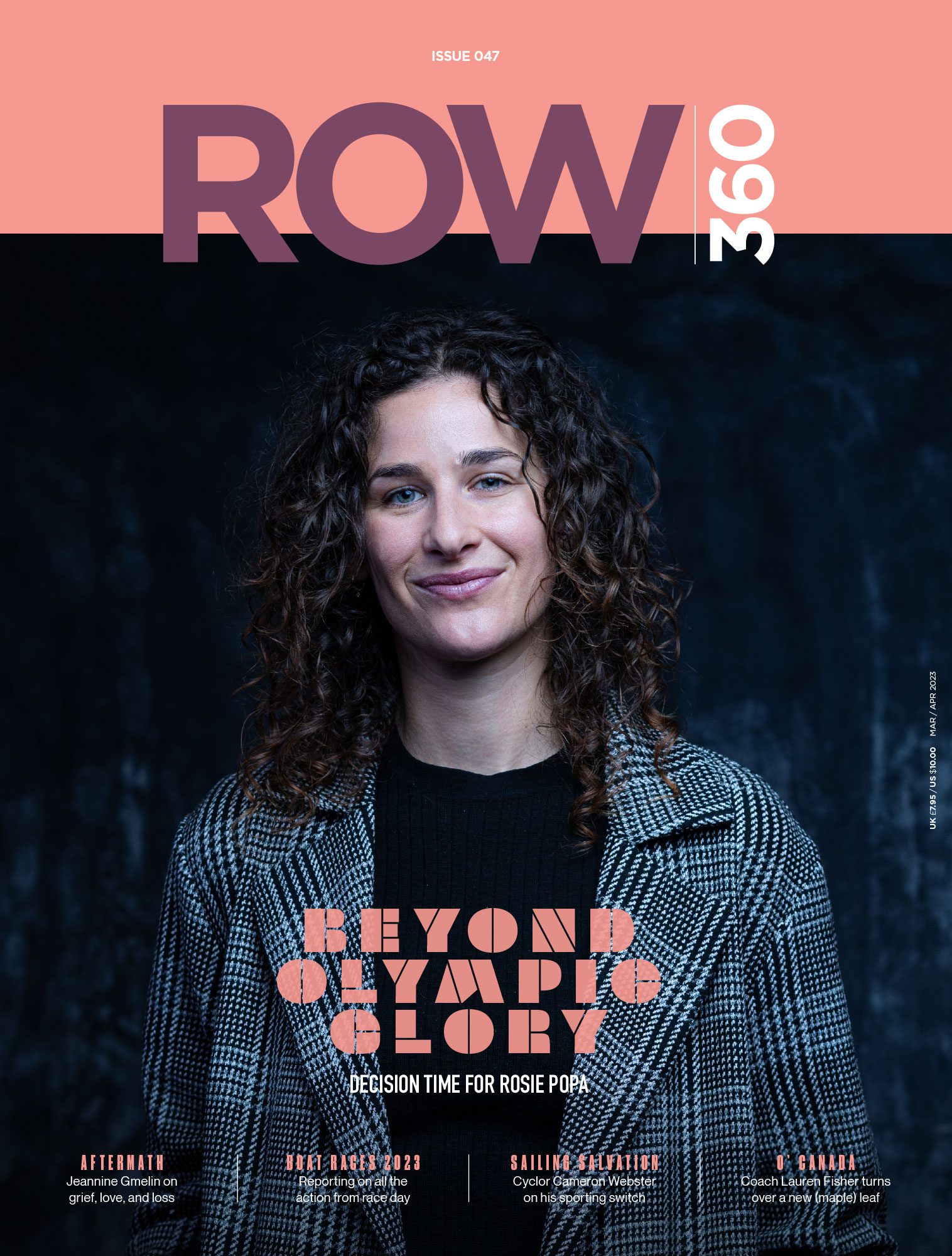 Rowing magazine cover Row360 Issue 47 Rowing Australia's Olympic Rowing Champion Rosie Popa